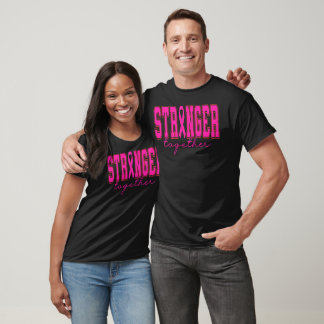 T-shirt Ensemble plus forts Ruban rose Cancer du sein