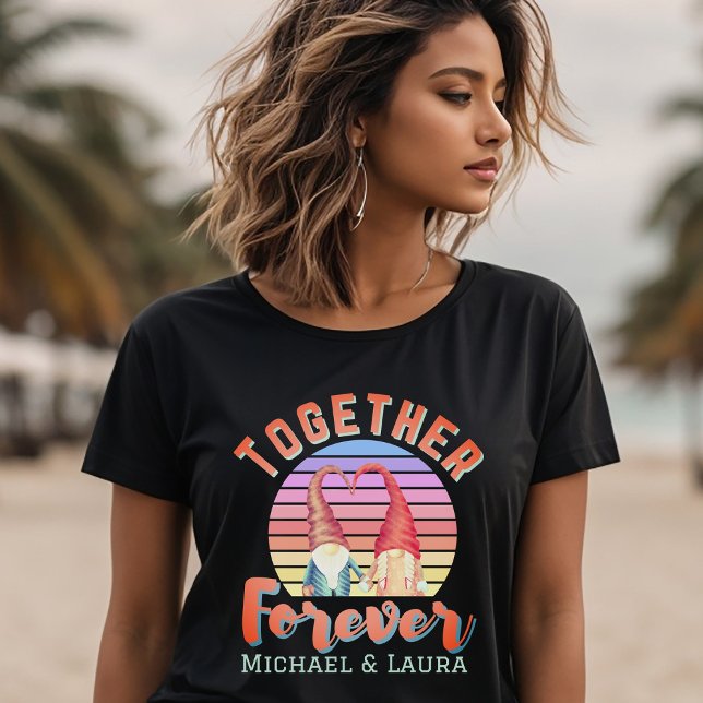 T-shirt Ensemble pour toujours Gnome Couple (Créateur téléchargé)