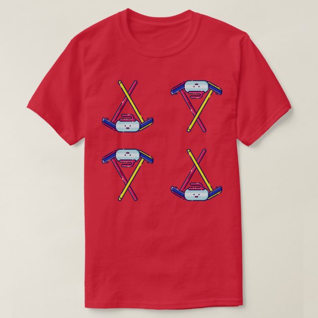 T-shirt Ensemble sport de curling (Design devant)