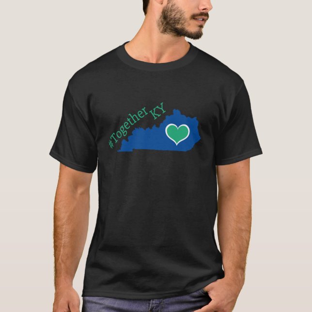 T-shirt EnsembleKY Silhouette de l'État du Kentucky avec G (Devant)