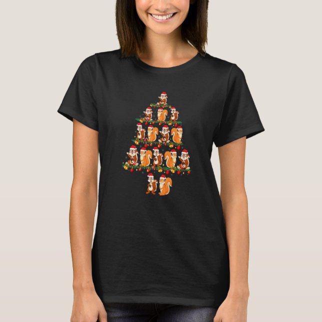 T-shirt Ensembles de pyjamas de famille Noël Chipmunk Écur (Devant)