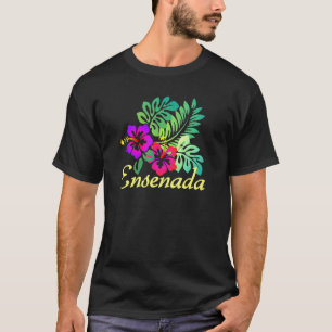 T-shirt Ensenada Beach Surf à fleurs tropicales Vacay
