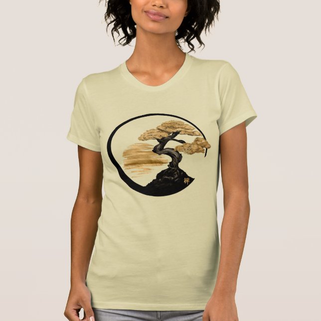T-shirt Enso Zen Circle Bonsai - Golden Sunrise (Devant)