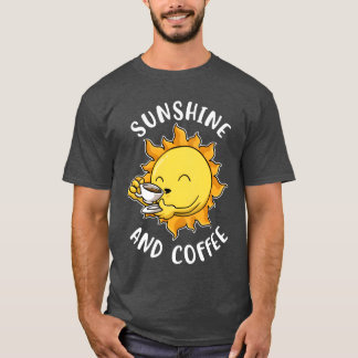 T-shirt Ensoleillement et café cadeau de café drôle drôle