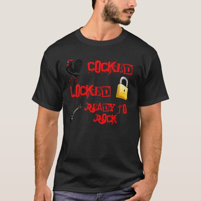 T-shirt Entassé verrouillé préparez pour basculer (Devant)