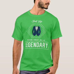 T-shirt Enterrement de vie de garçon avec costume nœud pap