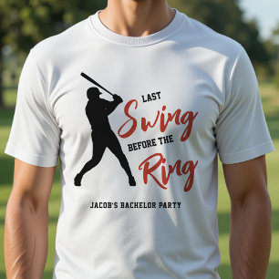T-shirt Enterrement de vie de garçon baseball Dernier swin