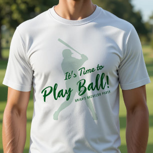 T-shirt Enterrement de vie de garçon Baseball Il est temps
