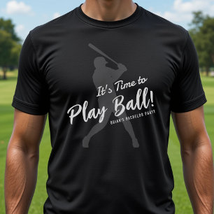 T-shirt Enterrement de vie de garçon Baseball Il est temps