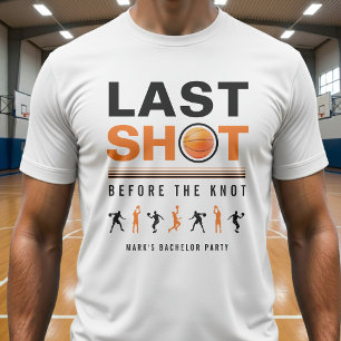 T-shirt Enterrement de vie de garçon Basket-ball Dernier T