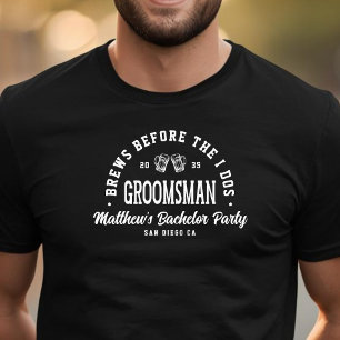 T-shirt Enterrement de vie de garçon bières avant le maria
