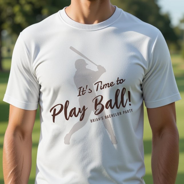 T-shirt Enterrement de vie de garçon de baseball Il est te (Créateur téléchargé)