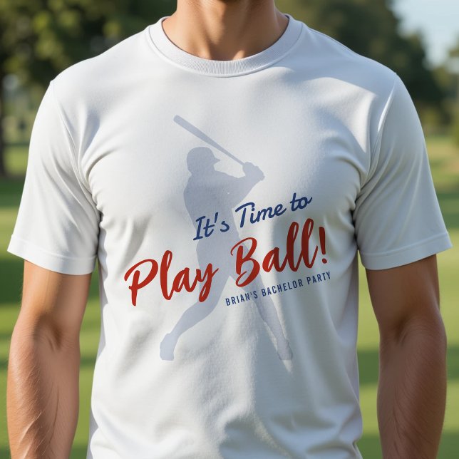 T-shirt Enterrement de vie de garçon de baseball Il est te (Créateur téléchargé)