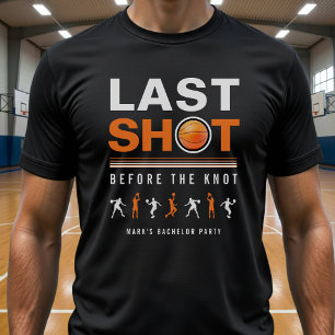 T-shirt Enterrement de vie de garçon de basket-ball Dernie