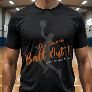 T-shirt Enterrement de vie de garçon de basket-ball Il est