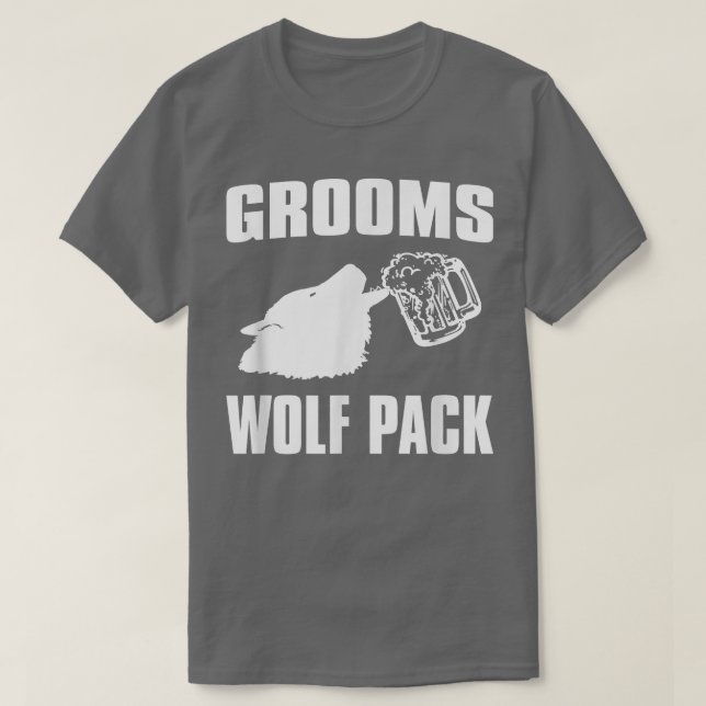 T-shirt Enterrement de vie de garçon drôlePack de loups du (Design devant)