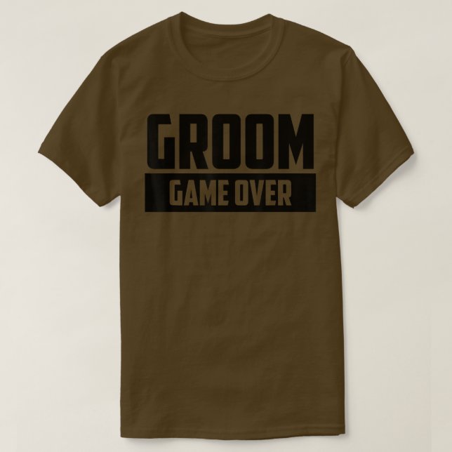 T-shirt Enterrement de vie de garçon Game Over Fiançailles (Design devant)