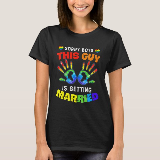 T-shirt Enterrement de vie de garçon LGBT Fierté gay Marié (Devant)