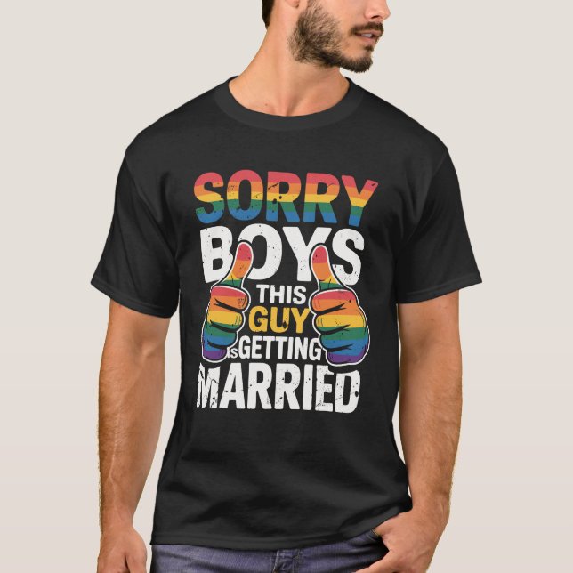 T-shirt Enterrement de vie de garçon Lgbt Gay Mariée Marié (Devant)