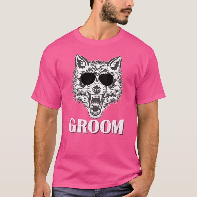 T-shirt Enterrement de vie de garçon Loup (Devant)