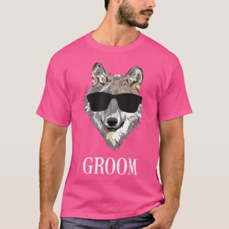 T-shirt Enterrement de vie de garçon Loup Garçon d'honneur