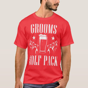 T-shirt Enterrement de vie de garçon Mens Grooms Wolf Pack