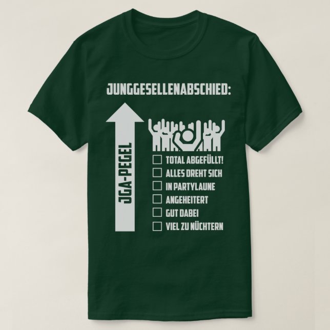 T-shirt Enterrement de vie de garçon niveau 2 (Design devant)