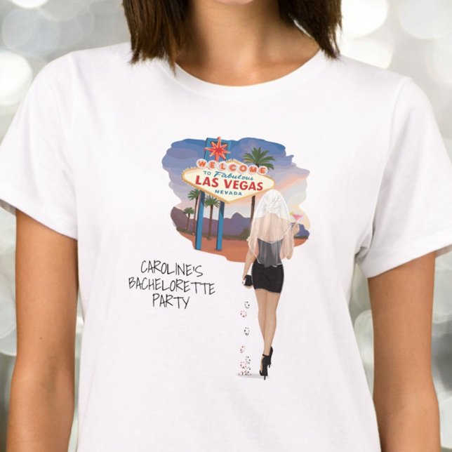 T-shirt Enterrement de vie de jeune fille à Las Vegas Blon (Créateur téléchargé)