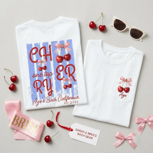 T-shirt Enterrement de vie de jeune fille Cerise sur le Gâ