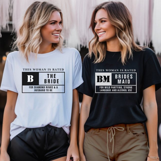 T-shirt Enterrement de vie de jeune fille Cote de la marié (Bride Rating Bachelorette Party T-Shirt
)