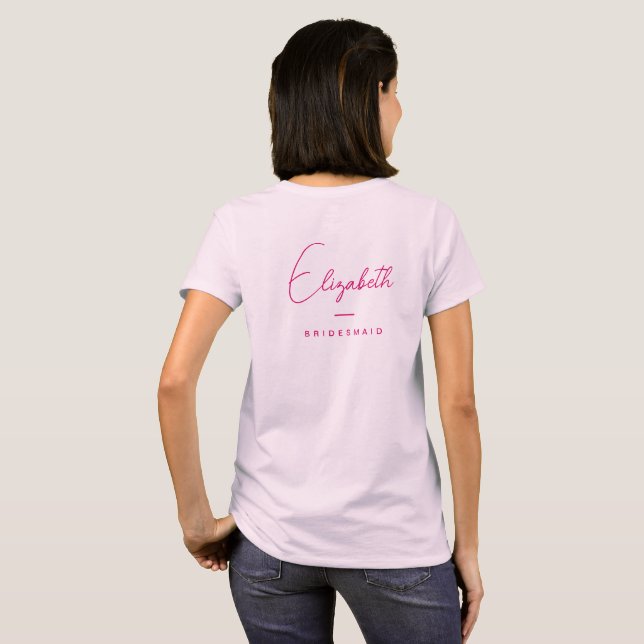 T-shirt Enterrement de vie de jeune fille Demoiselle d'hon (Dos entier)