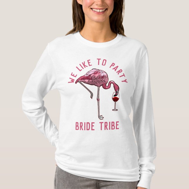 T-shirt Enterrement de vie de jeune fille flamant rose Bri (Devant)