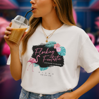 T-shirt Enterrement de vie de jeune fille Flamingo Flockin