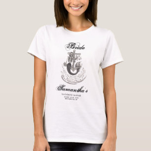 T-shirt Enterrement de vie de jeune fille Mermaid Black Go