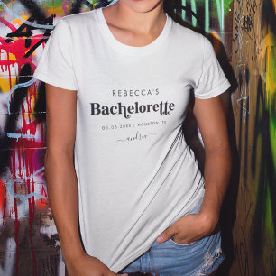 T-shirt Enterrement de vie de jeune fille minimaliste scri