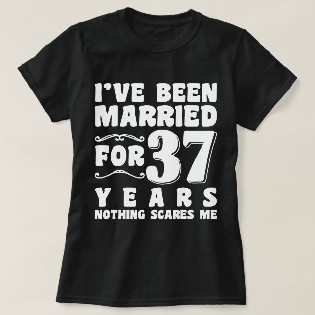 T-shirt Enterrement de vie de jeune fille pour mes 37 ans  (Design devant)
