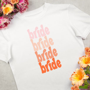 T-shirt Enterrement de vie de jeune fille rétro orange