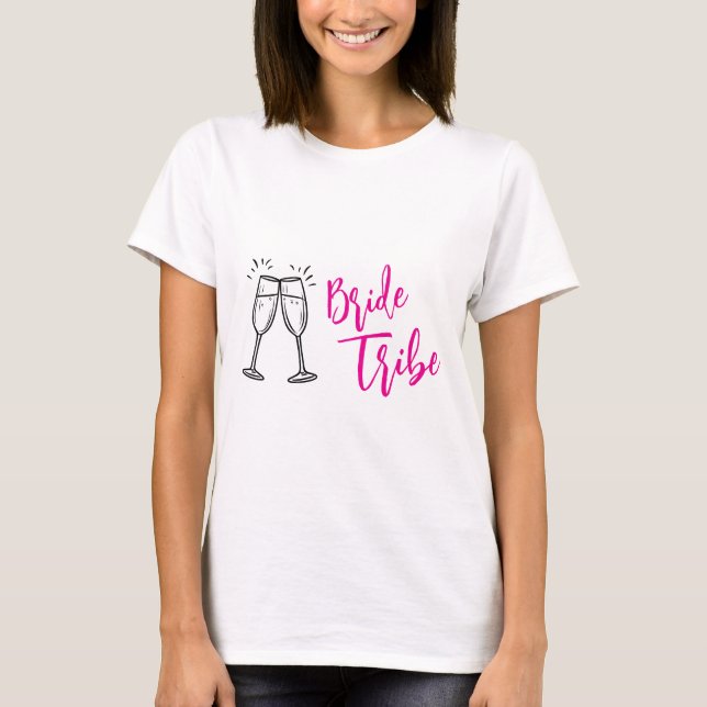 T-shirt Enterrement de vie de jeune fille Tribe de la mari (Devant)