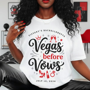 T-shirt Enterrement de Vie de Jeune Fille Vegas Before Vow