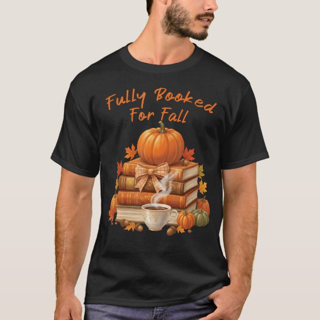 T-shirt Entièrement Réservé Pour La Citrouille De Lecture  (Devant)