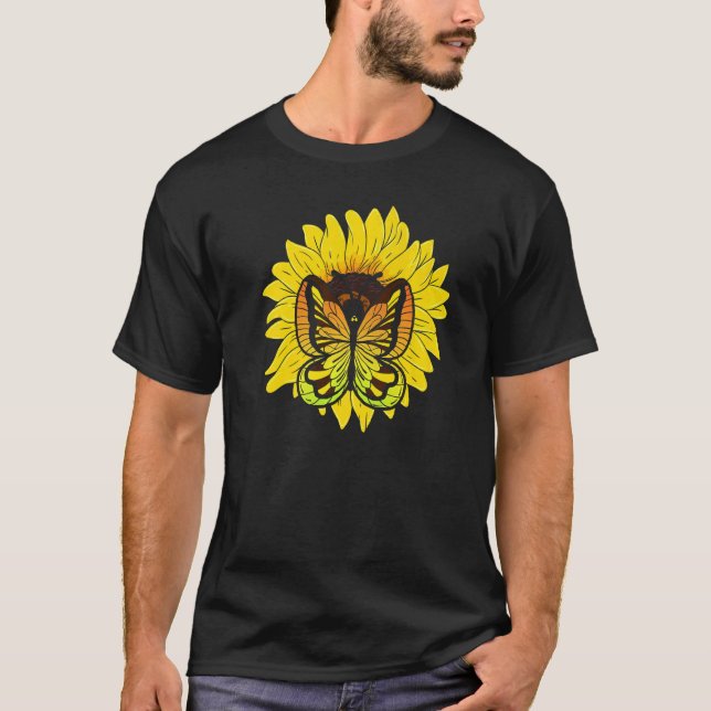 T-shirt Entomologie animale Lépidoptère de tournesol Insec (Devant)