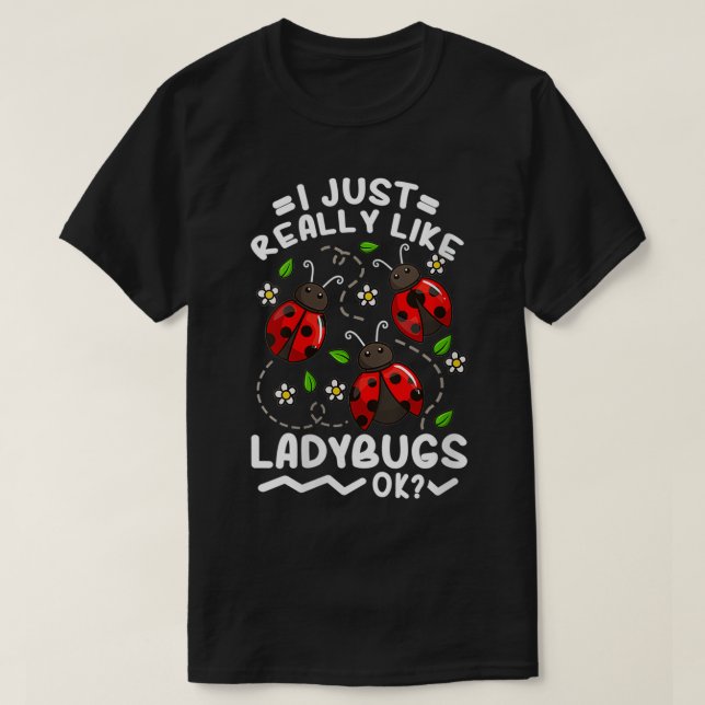 T-shirt Entomologie des insectes de coccinelle chez les fe (Design devant)