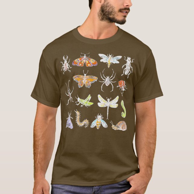T-shirt Entomologie Insectes Science de l'identification d (Devant)