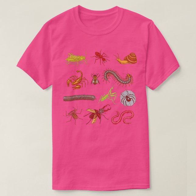 T-shirt Entomologiste Entomologie Insectes Type de bogues  (Design devant)