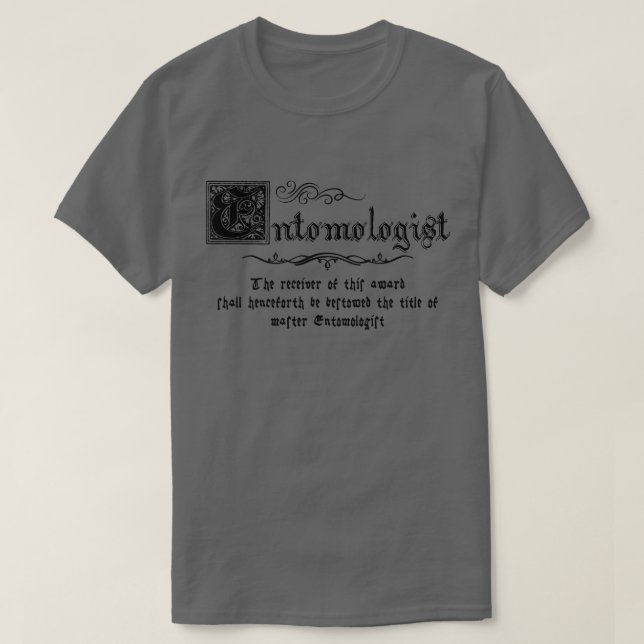 T-shirt Entomologue médiéval (Design devant)
