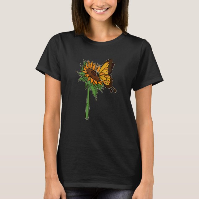 T-shirt Entomologues papillons mignons Insectes tournesol  (Devant)