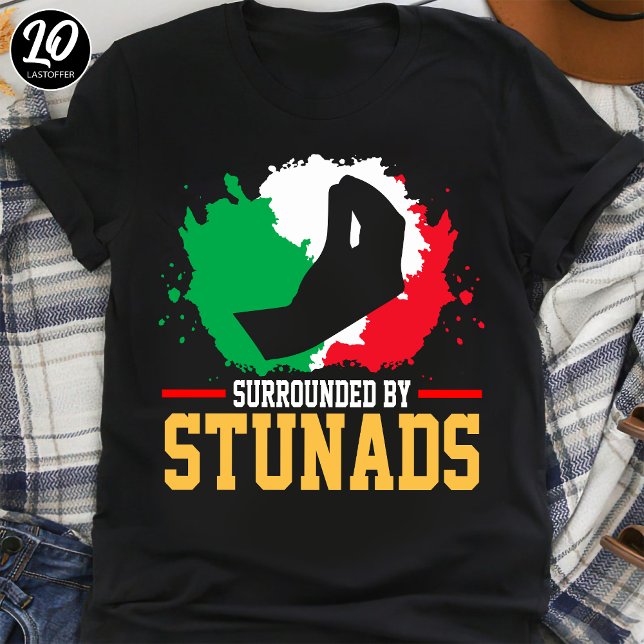 T-shirt Entouré De Stunads Gesture À La Main Drôle Italien (Créateur téléchargé)