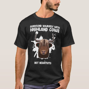 T-shirt entourez-vous avec highland vaches highland catt