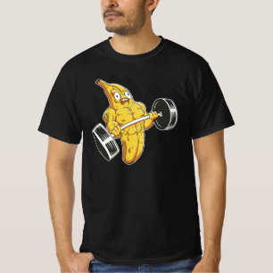T-shirt Entraînement amusant à la banane haltère