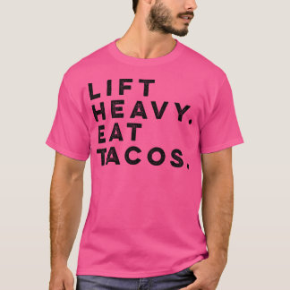 T-shirt Entraînement Amusant de Gym Soulever Lourd Manger